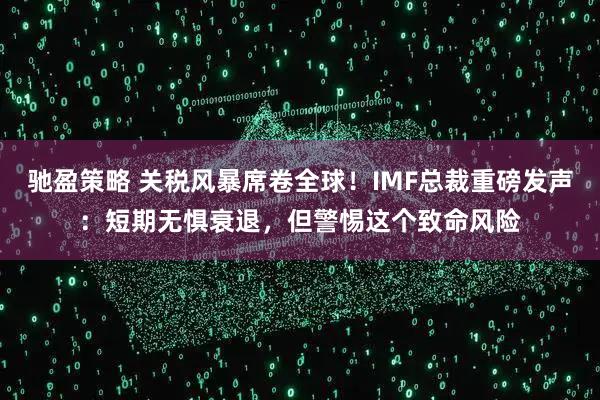 驰盈策略 关税风暴席卷全球！IMF总裁重磅发声：短期无惧衰退，但警惕这个致命风险